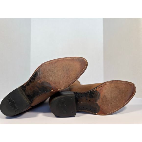 Abilene Womens Soft Elk Leather Brown Cowboy Western Boots Made in USA Size 10.5 - Picture 13 of 13